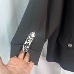 Chico's Zenergy Black Full Zip Floral Contrast Lightweight Jacket Size 3/LG Photo 5