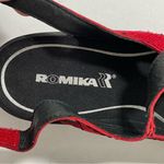 NEW Romika Red & Black‎ Sandals EU 37 Hook and Loop Closure Sling Back Shoes Size 6 Photo 7