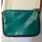 Liz Claiborne Rare Vintage 1980's Kelly Green w/Brown Trims & Strap Camera Bag Photo 4
