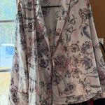Victoria's Secret Victoria Secret Pink Tie Front Mini Robe with Floral Accents Size Medium Photo 0