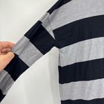 Garnet Hill  Top Womens black gray Stripe Layered Scoop Neck Beachy Boho size xs Photo 8