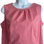 Talbots Women Top 12P Coral Pleated Beachy Coastal Travel Fairy Girly Cotton Photo 8