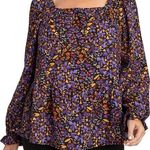Adyson Parker  Floral Print Square Neck Blouse Size Medium Photo 0