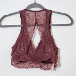 Auden Burgundy Lace Bralette Size Medium Lightly Lined Bralette Pink Photo 3