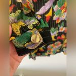 LIOLA Vintage Made In Italy Long Sleeve Kimono BLOUSE SIZE 8 USA Multicolour Black Photo 2