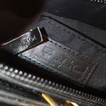 MCM  Black and Gold Monogram Shoulder Bag with Top Zipper Closure Made In Germany Photo 13