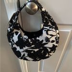 A New Day NWT Beaded Elegant Black and White Floral Women's Smile Shoulder Bag Photo 2