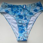 SheIn Blue Floral Print Bikini Bottoms Photo 0