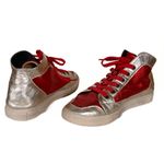 LA DOVITCH MADE IN PORTUGAL RED AND GOLD LEATHER HIGH TOP SNEAKERS (7) Photo 7