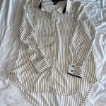 Sandro White pinstripe button up blouse  Photo 0