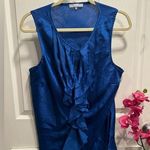 Violet+Claire Navy Blue Ruffle Blouse Sleeveless Top Size XL Photo 0