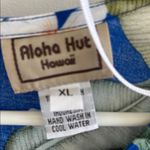 Aloha hut Hawaiian print tiered dress tropical floral Hawaii plumeria Blue Size XL Photo 6