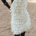 ZARA  ivory ecru mini dress halter ruffle Bohemian summer vacation evening casual Photo 7