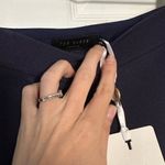 Ted Baker NWT  London kick flare Wide Leg  Trouser pants in navy blue Photo 4