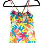 Lands' End Chlorine Resist Tie Front Underwire Tankini Top Adjustable Straps 8 Photo 0