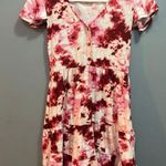 Derek Heart red tye dye mini dress Photo 0
