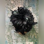 Vintage 50/60s Don Anderson wool cream hat with black ostrich feathers and veil Photo 2