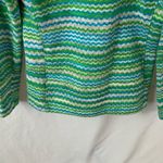 Spyder : Green & Blue Striped Women's Sweatshirt- 1/4 zip- 8 Photo 13