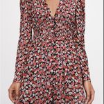 ZARA Basic Fully Lined All Over Floral Shirred A-Line Dress Size Medium Photo 1