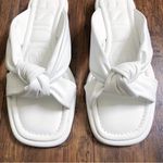 Louise et Cie  • Abaleena Slide Sandal knot strap Optic White leather square toe Photo 3