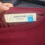 Anthropologie Sparrow Sheer Polka Dot Sleeve Sweater Top Size Medium Photo 6