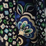 Vera Bradley Shoulder Bag Womens Blue Green White Floral Quilted Zip Bohemian Photo 3