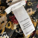 Maurice's Womens Oversized Scarf Dark Autumn Floral Print Lace Detail Red Brown Photo 6