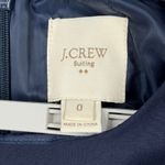 J.Crew  Suiting Dress Navy Wool Sheath Dress Size 0 Cap Sleeve Business Work Photo 5