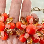 Lane Bryant orange flower statement necklace Photo 5