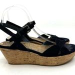 Stuart Weitzman  Velvet Cork Wedge Sandals Women's 9 US Photo 2