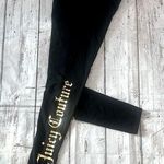 Juicy Couture Script Logo Gold And Black Women's Legging Size Medium Photo 0