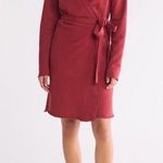 Frank & Eileen Willa Long Sleeve Triple Fleece Mini Wrap Dress Cranberry Red XL Photo 0