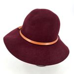 Victoria's Secret Vintage Victoria Secret Wide Brim Wool Floppy Brim‎ Hat Wine Burgundy elegant Photo 2
