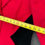 Urban Wool Blazer Red Velvet Trim Woolmark Women's Jacket Career‎ Wear Size L Photo 4