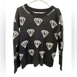 Black Diamond Pattern Sweater sz M Size M Photo 6