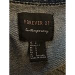 Forever 21 Denim Trench Coat Blue Jean Jacket Pockets Double Breasted Sz. Small Photo 2