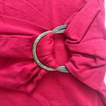 Anthropologie  Maeve Shirt Dakota Buckle Wrap Top Short Sleeve Red Petite MP Photo 10