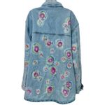 Good American Custom Rainbow Blue Denim Redesign Shacket Jacket size 5 / XXL Photo 4