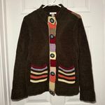 Christopher & Banks Vintage Size Small Chocolate Brown Patchwork Sweater Photo 0