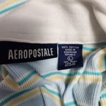 Aeropostale  90s pastel striped long sleeve polo size large Photo 4