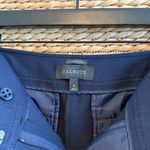 Talbots Signature Slim Leg Mid-Rise Navy Woven Career Dress Pant Trouser, 12 Photo 7
