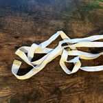 JustFab  Coast to Coast-E Tie Sandal Wedges, Flower / Eyelet, Cream 9 Photo 12