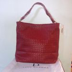 Red Woven Lulu Dharma Bucket Bag Purse & Dust Bag Photo 1