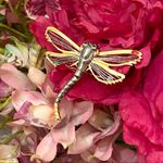 Dragonfly Moving Tail Brooch Pin Photo 1