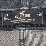 Hollister Ultra High Rise Mom 3” Shorts Womens 26 Dark Wash Utility Cargo Photo 4