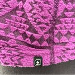 Eastern Mountain Sports Purple Fleece Jacket Hiking Layer Geometric Aztec Print Pullover Top EMS Size S Photo 4