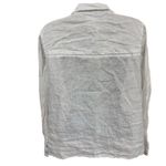Joie  Womens Linen Top Long Sleeve Button Down White Size L Photo 4