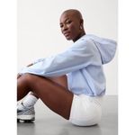 Athleta L Midday Cropped Hoodie Gossamer Blue Large Photo 2