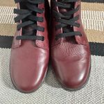 Dr. Martens Stratford Boot Women 7 Burgundy Oxblood Leather Laceup Combat Fall Photo 3