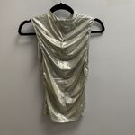 We Wore What Ruched Turtleneck Top - Liquid Foil - Small - NWT Photo 2